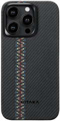 Pitaka Fusion Weaving MagEZ Case 4 - MagSafe Θήκη Aramid Fiber Body Apple iPhone 15 Pro - 0.95mm - 600D - Rhapsody (FR1501P)