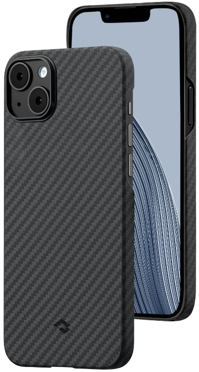 Pitaka MagEZ Case 3 - MagSafe Θήκη Aramid Fiber Body Apple iPhone 14 Plus - 1.05mm - 1500D - Black / Grey / Twill (KI1401M)