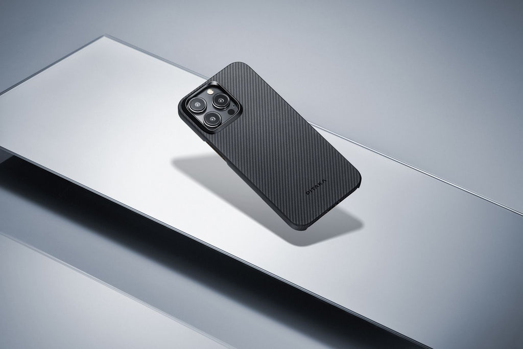 Pitaka MagEZ Case 4 - MagSafe Θήκη Aramid Fiber Body Apple iPhone 15 Pro - 0.95mm - 600D - Black / Grey / Twill (KI1501PA)