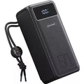 PowerBank Charmast με Ψηφιακή Οθόνη LED / Φακό & Πυξίδα με 3 x USB-Α / 1 x Type-C 50.000mAh 22.5W - Black (TankLite)
