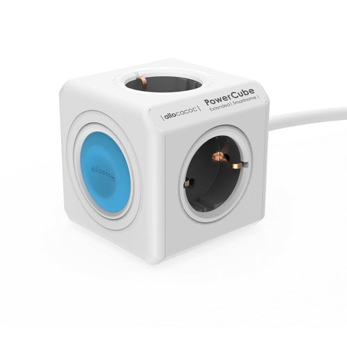 Allocacoc PowerCube Extended Smarthome - Πολύπριζο με 4 Υποδοχές και Σύνδεση με Smartphone - Grey (10753/DEEXSH)