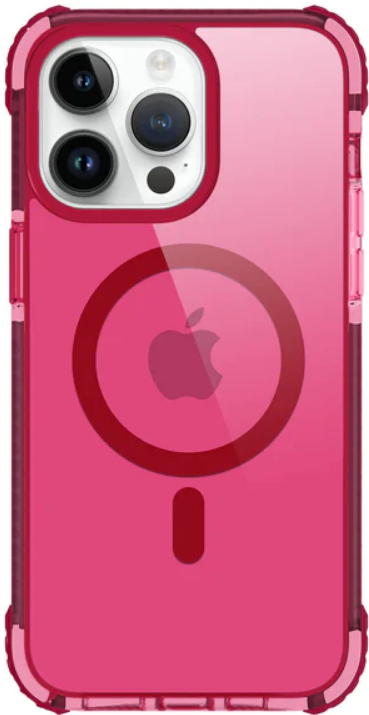 Prodigee Safetee Neo + Mag - Σκληρή Ανθεκτική Ημιδιάφανη Θήκη MagSafe - Apple iPhone 15 Pro Max - Fuchsia (IPH15P-6.7-NEOM-FC