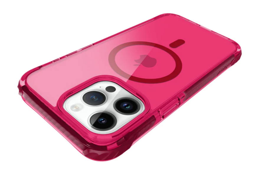 Prodigee Safetee Neo + Mag - Σκληρή Ανθεκτική Ημιδιάφανη Θήκη MagSafe - Apple iPhone 15 Pro Max - Fuchsia (IPH15P-6.7-NEOM-FC