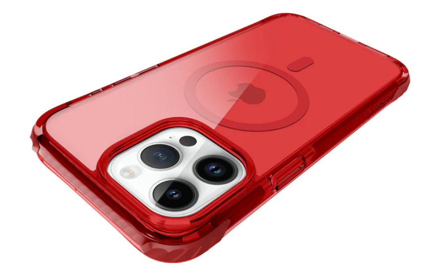Prodigee Safetee Neo + Mag - Σκληρή Ανθεκτική Ημιδιάφανη Θήκη MagSafe - Apple iPhone 15 Pro - Ruby (IPH15P-6.1-NEOM-RBY)
