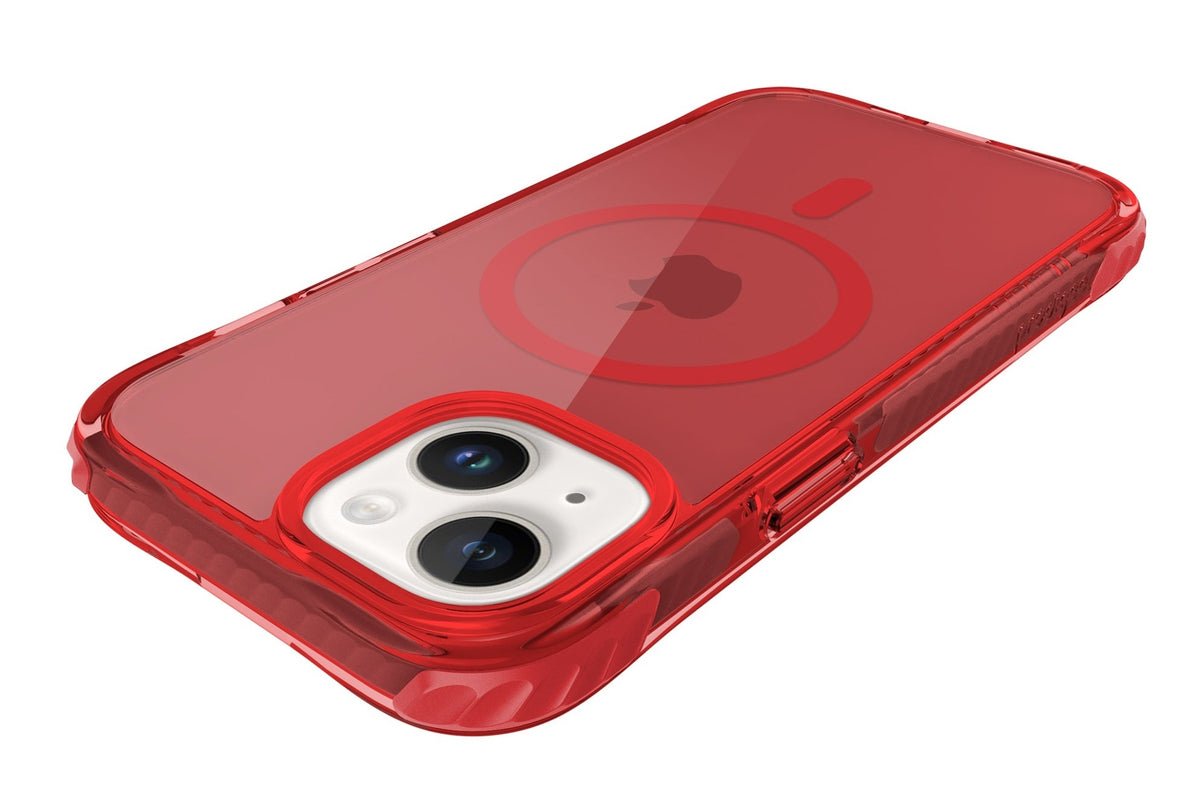 Prodigee Safetee Neo + Mag - Σκληρή Ανθεκτική Ημιδιάφανη Θήκη MagSafe - Apple iPhone 15 - Ruby (IPH15-6.1-NEOM-RBY)