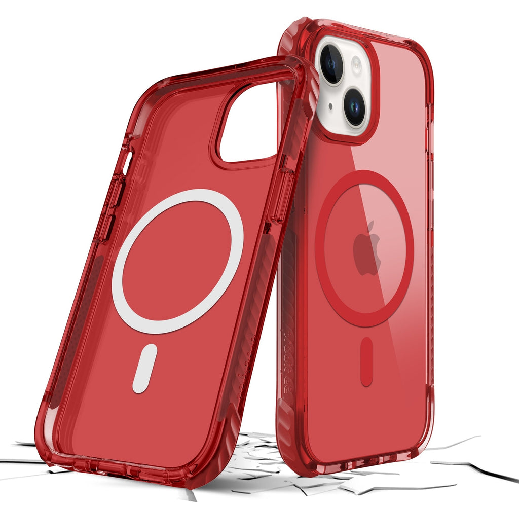 Prodigee Safetee Neo + Mag - Σκληρή Ανθεκτική Ημιδιάφανη Θήκη MagSafe - Apple iPhone 15 - Ruby (IPH15-6.1-NEOM-RBY)
