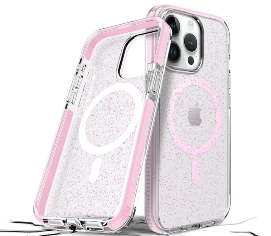 Prodigee Super Star - Σκληρή Ανθεκτική Διάφανη Θήκη MagSafe - Apple iPhone 15 Pro - Rose (IPH15P-6.1-STRM-RSE)