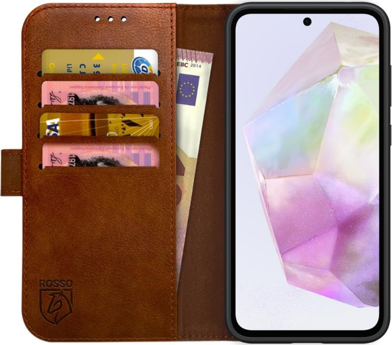 PU Θήκη Πορτοφόλι - Samsung Galaxy A35 - Rosso Element - Brown (8719246438318)