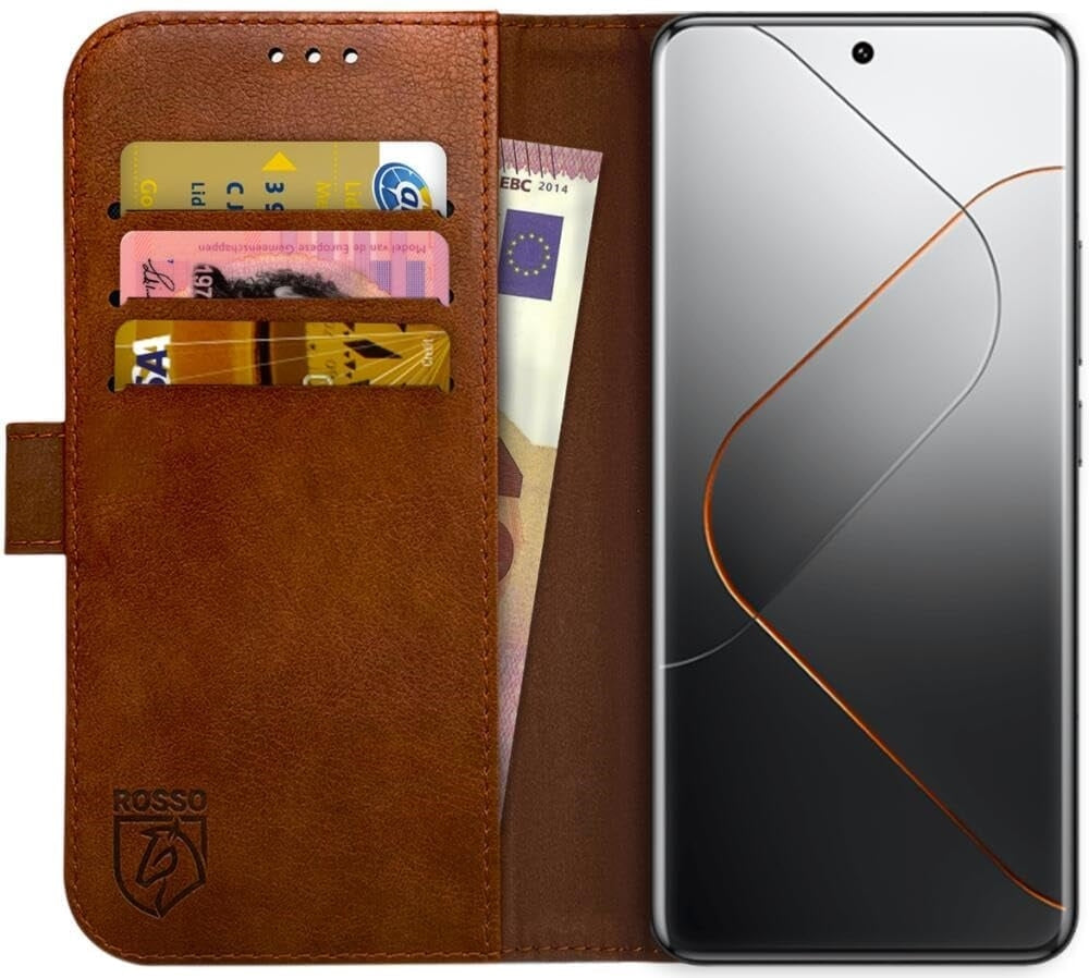 PU Θήκη Πορτοφόλι - Xiaomi 14 Pro - Rosso Element - Brown (8719246426797)