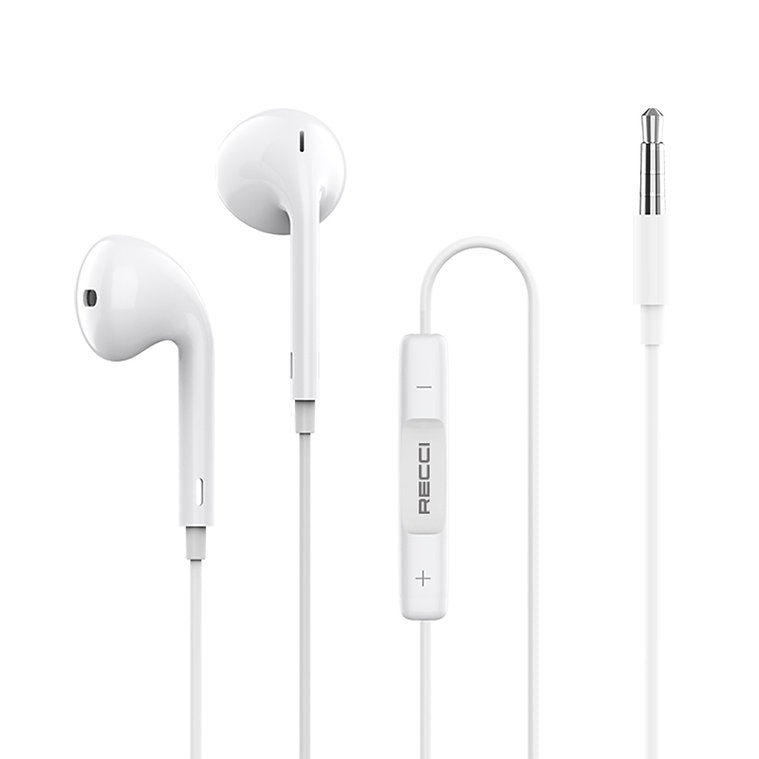 Recci Rep-l07 In-ear Handsfree Ακουστικά με Βύσμα 3.5mm Λευκό