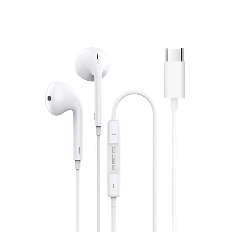 Recci Rep-l27 In-ear Handsfree Ακουστικά με Βύσμα USB-C Λευκό