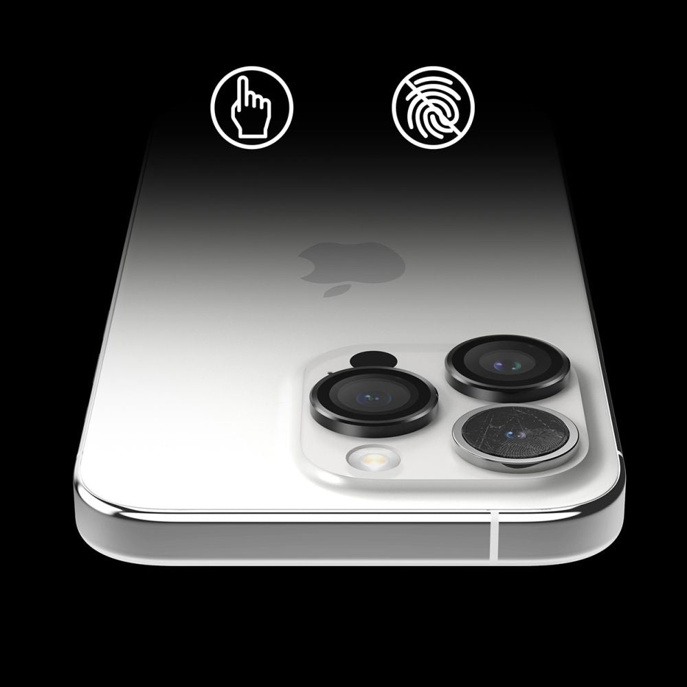 Ringke Camera Lens Frame Glass - Αντιχαρακτικό Γυαλί Προστασίας για Φακό Κάμερας - Apple iPhone 15 Pro - Black (8809919309851