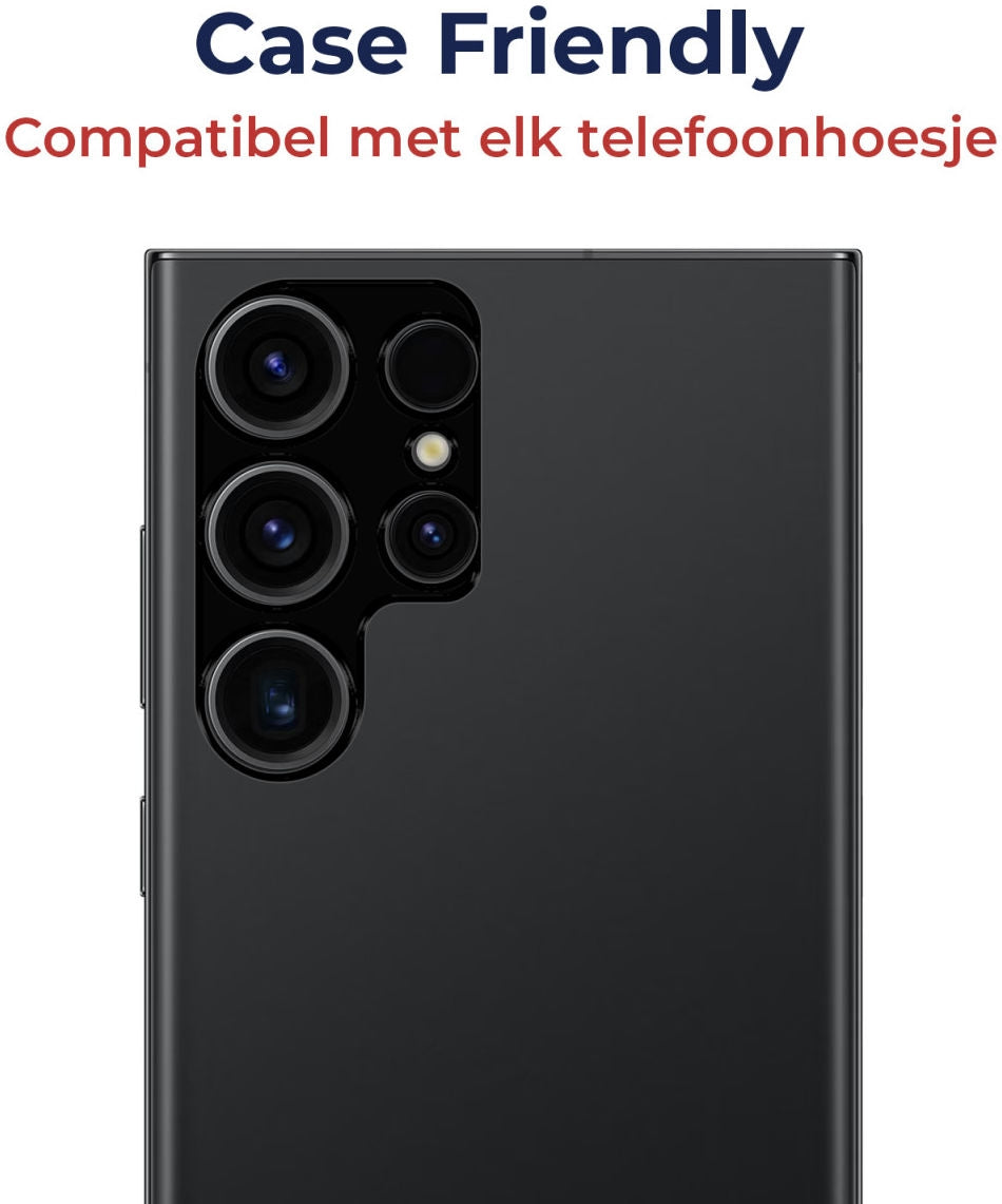 Rosso Camera Lens Protector - Προστατευτικό Κάλυμμα Κάμερας - Samsung Galaxy S23 Ultra - Black (8719246381829)