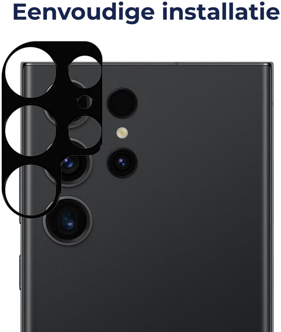 Rosso Camera Lens Protector - Προστατευτικό Κάλυμμα Κάμερας - Samsung Galaxy S23 Ultra - Black (8719246381829)