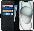Rosso Deluxe Δερμάτινη Θήκη Πορτοφόλι Apple iPhone 15 Plus - Black (8719246401534)