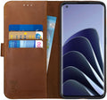 Rosso Deluxe Δερμάτινη Θήκη Πορτοφόλι OnePlus 10 Pro - Brown (8719246343636)