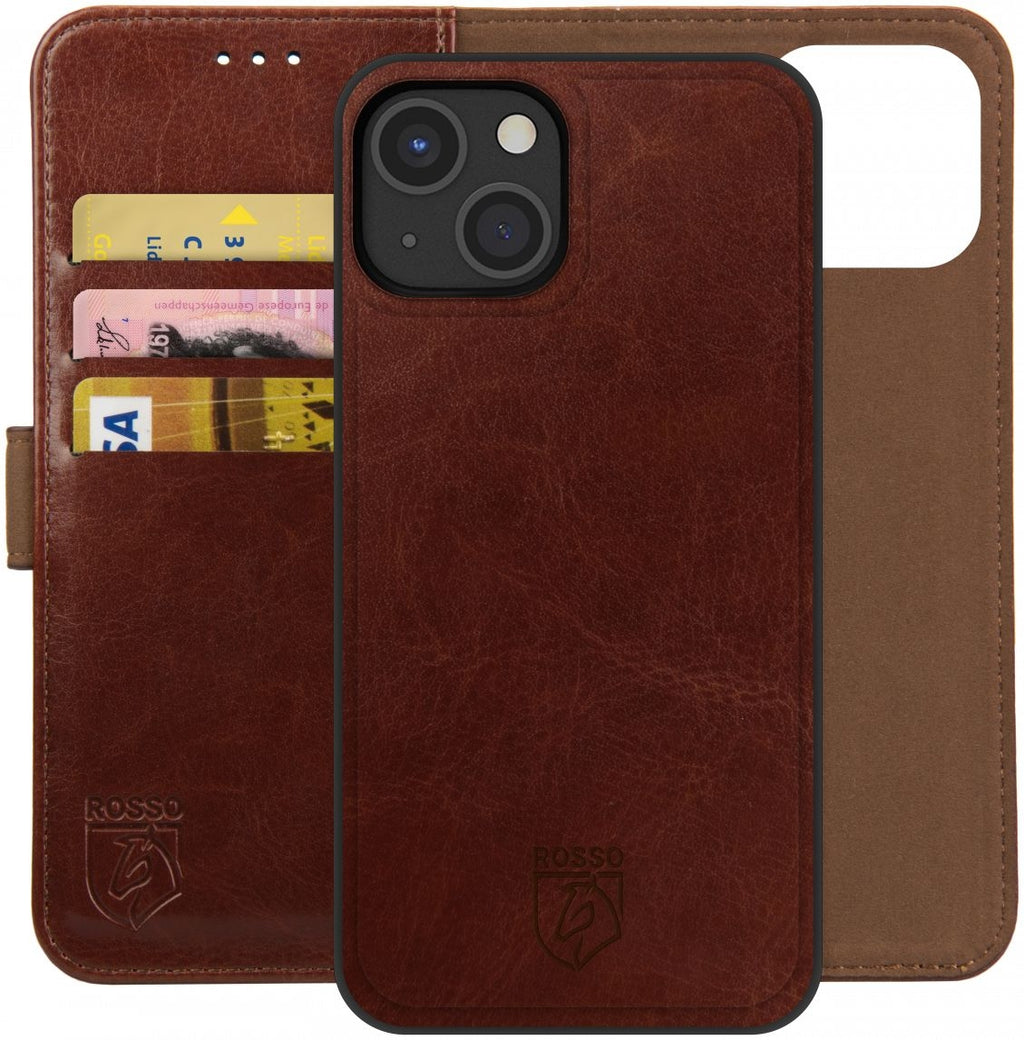 Rosso Element 2 in 1 - PU Θήκη Πορτοφόλι Apple iPhone 13 - Brown (8719246325007)