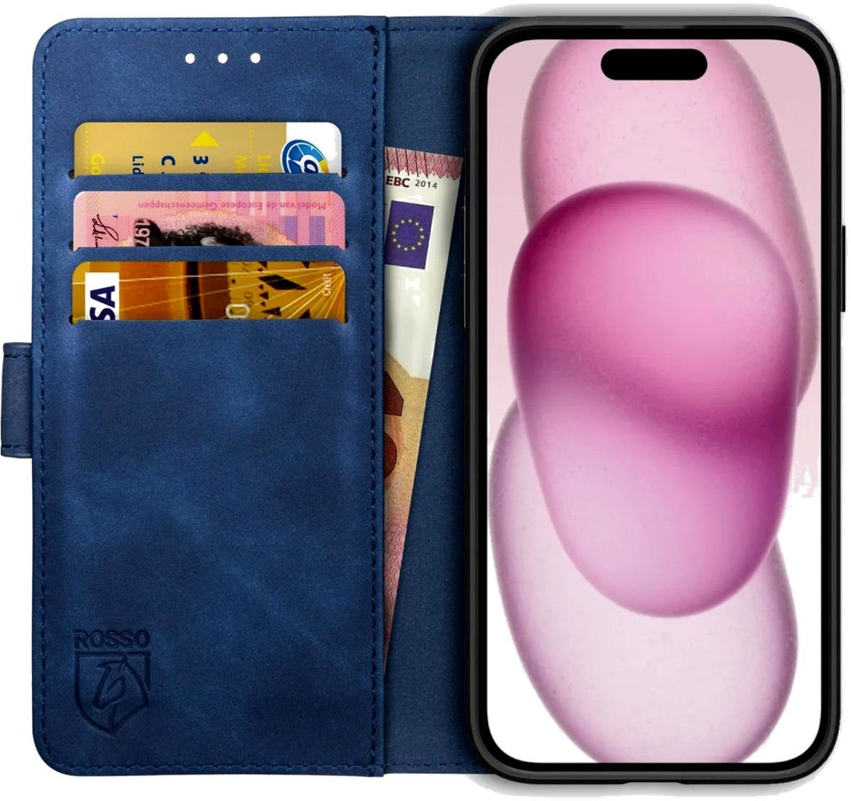 Rosso Element PU Θήκη Πορτοφόλι Apple iPhone 15 Plus - Blue (8719246401329)