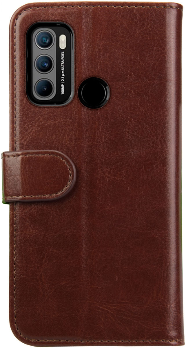 Rosso Element PU Θήκη Πορτοφόλι Motorola Moto G60S - Brown (8719246339714)