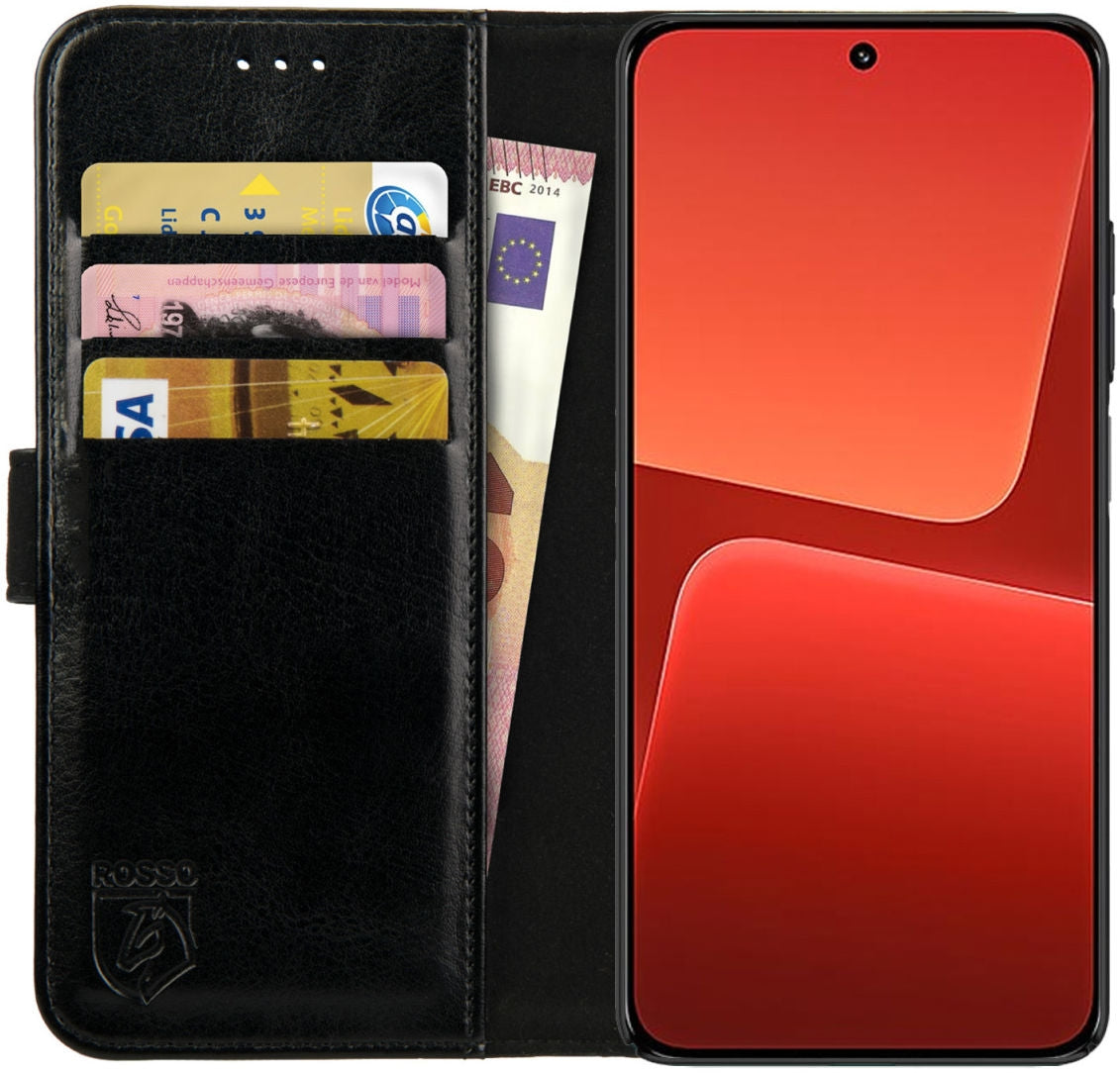 Rosso Element PU Θήκη Πορτοφόλι Xiaomi 13 - Black (8719246381652)