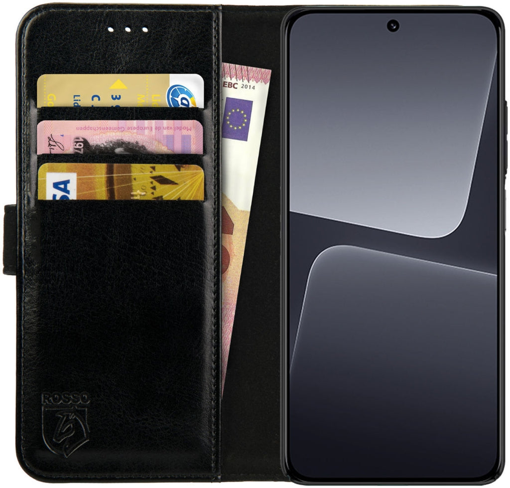 Rosso Element PU Θήκη Πορτοφόλι Xiaomi 13 Pro - Black (8719246381669)