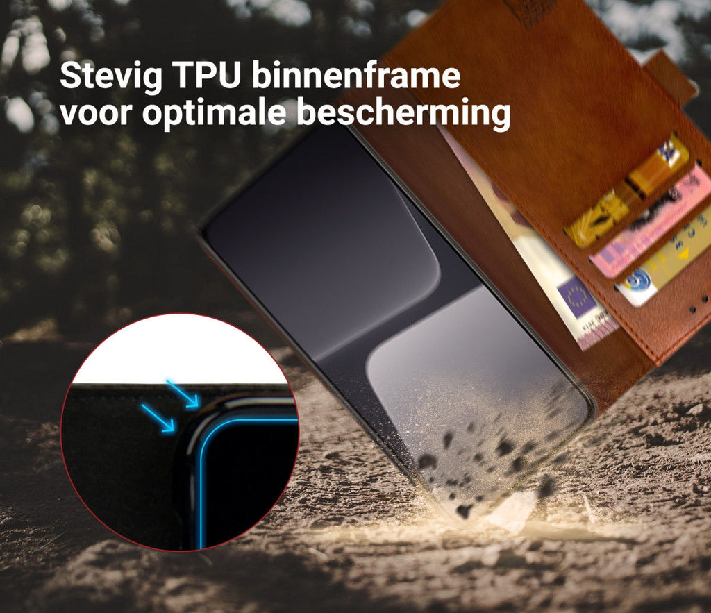 Rosso Element PU Θήκη Πορτοφόλι Xiaomi 13 Pro - Brown (8719246381713)