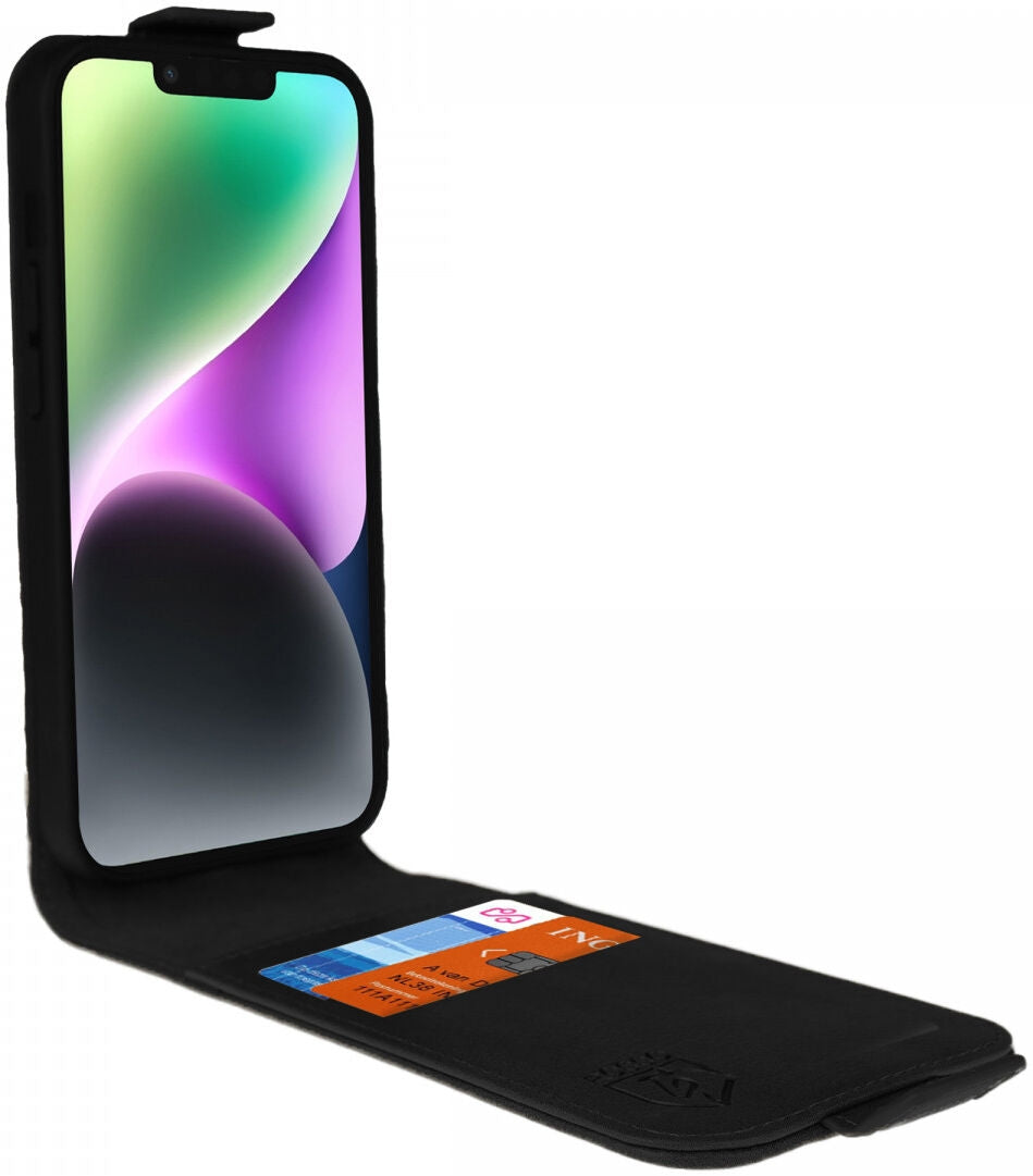 Rosso Element Vertical Flip Case - Flip Θήκη Πορτοφόλι Apple iPhone 14 - Black (8719246406966)