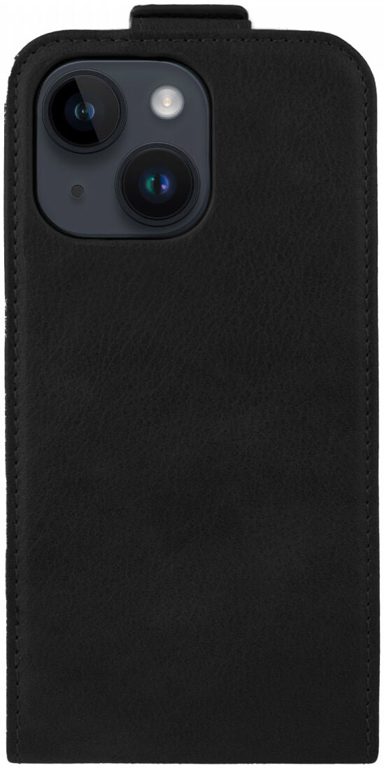 Rosso Element Vertical Flip Case - Flip Θήκη Πορτοφόλι Apple iPhone 14 - Black (8719246406966)