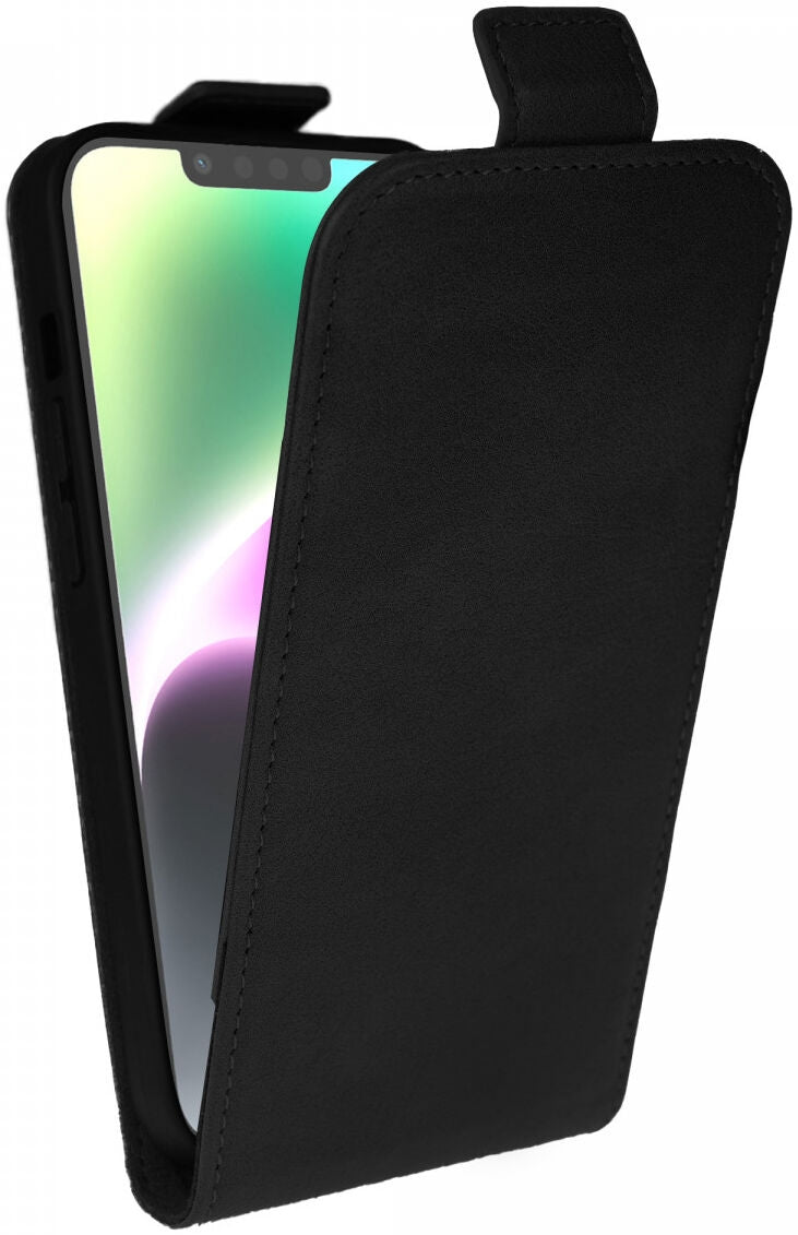 Rosso Element Vertical Flip Case - Flip Θήκη Πορτοφόλι Apple iPhone 14 - Black (8719246406966)