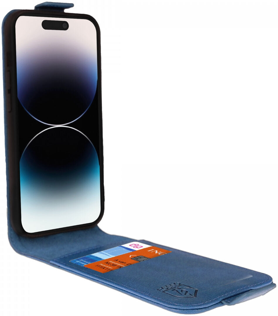 Rosso Element Vertical Flip Case - Flip Θήκη Πορτοφόλι Apple iPhone 14 Pro - Blue (8719246407017)