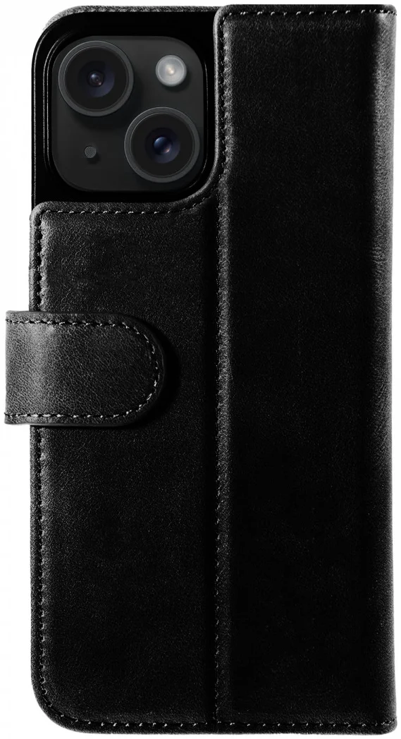 Rosso Elite - MagSafe Δερμάτινη Θήκη / Πορτοφόλι - Apple iPhone 15 Plus - Black (8719246419973)