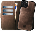Rosso Elite - MagSafe Δερμάτινη Θήκη / Πορτοφόλι - Apple iPhone 15 Plus - Brown (8719246419980)