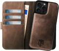 Rosso Elite - MagSafe Δερμάτινη Θήκη / Πορτοφόλι - Apple iPhone 15 Pro Max - Brown (8719246420047)