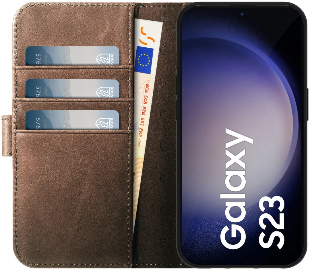 Rosso Elite - MagSafe Δερμάτινη Θήκη / Πορτοφόλι - Samsung Galaxy S23 - Brown (8719246420139)
