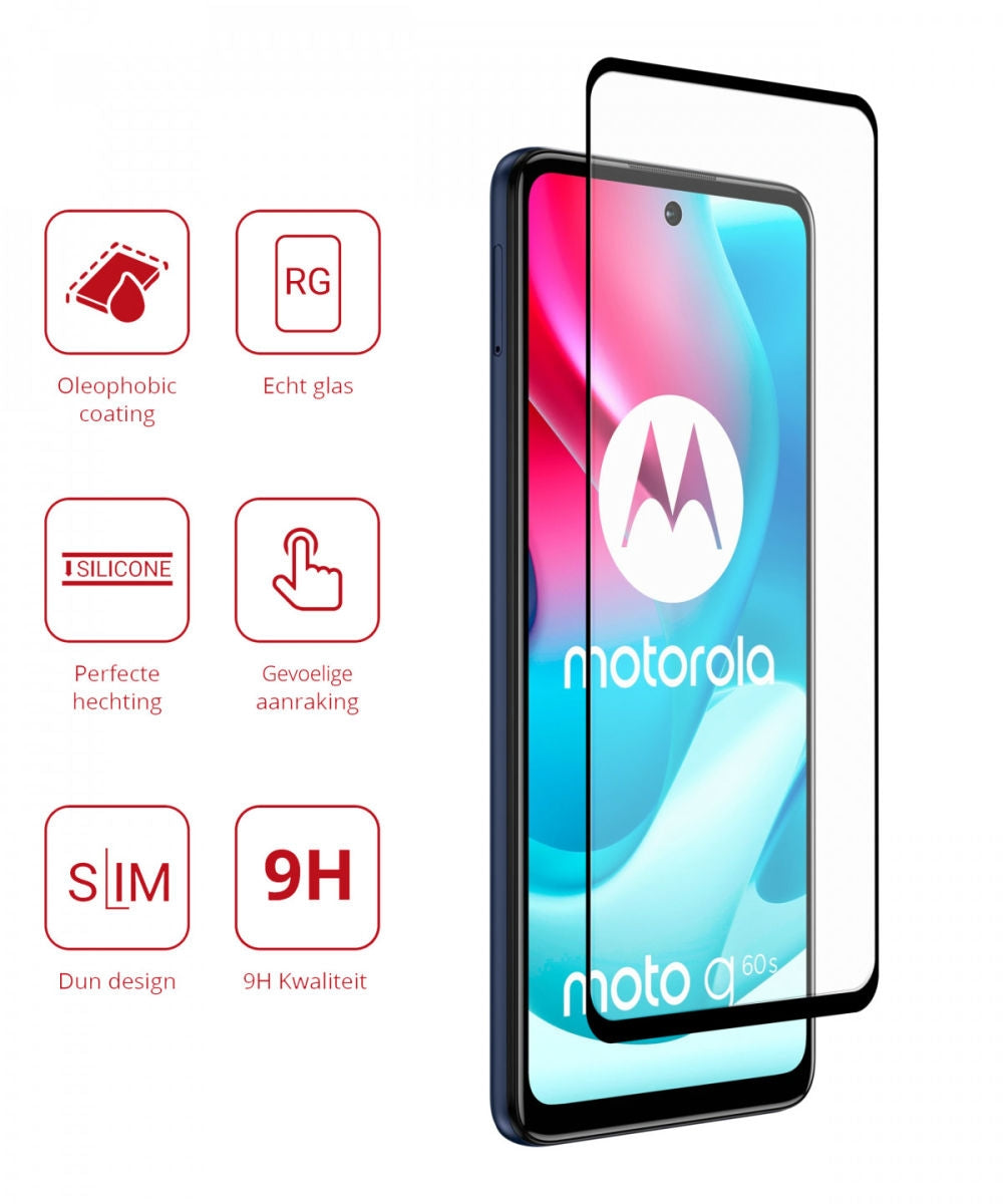 Rosso Tempered Glass - FullFace Αντιχαρακτικό Προστατευτικό Γυαλί Οθόνης Motorola Moto G60S - Black (8719246339790)