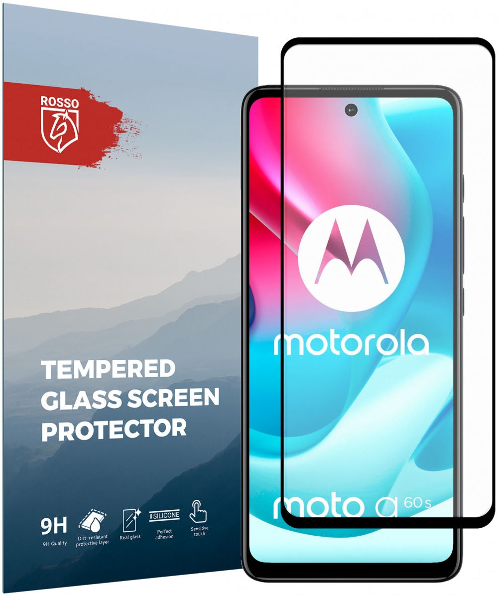 Rosso Tempered Glass - FullFace Αντιχαρακτικό Προστατευτικό Γυαλί Οθόνης Motorola Moto G60S - Black (8719246339790)