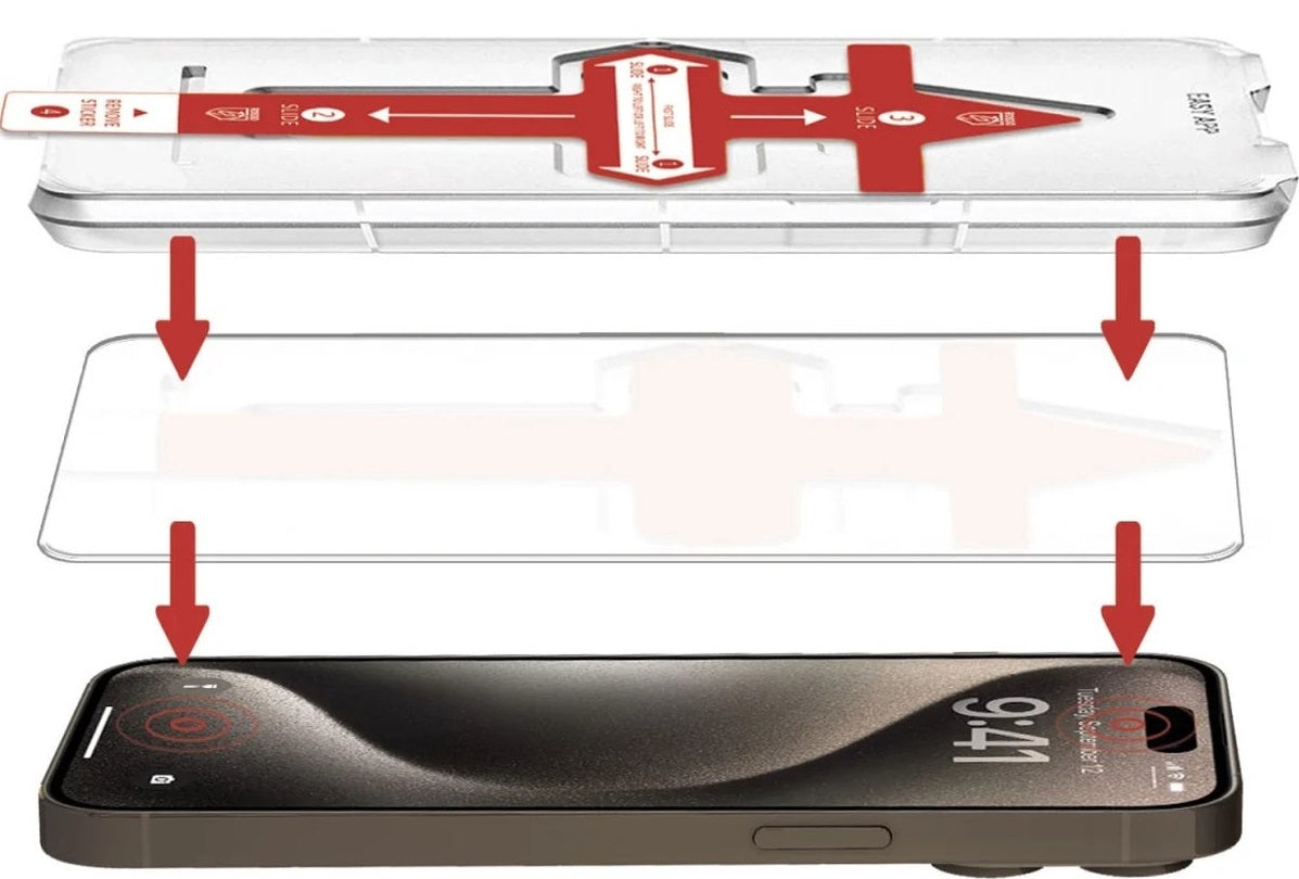 Rosso Tempered Glass - FullFace Αντιχαρακτικό Προστατευτικό Γυαλί Οθόνης Apple iPhone 15 Pro Max (8719246407086)
