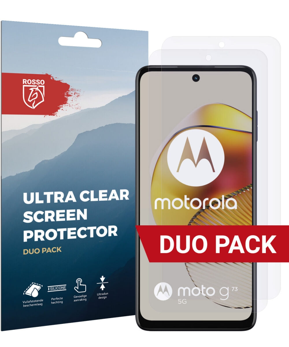 Rosso Ultra Clear Screen Protector - Μεμβράνη Προστασίας Οθόνης - Motorola Moto G73 - 2 Τεμάχια (8719246387500)