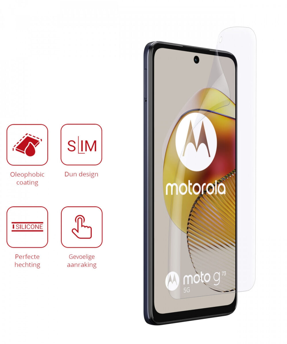 Rosso Ultra Clear Screen Protector - Μεμβράνη Προστασίας Οθόνης - Motorola Moto G73 - 2 Τεμάχια (8719246387500)