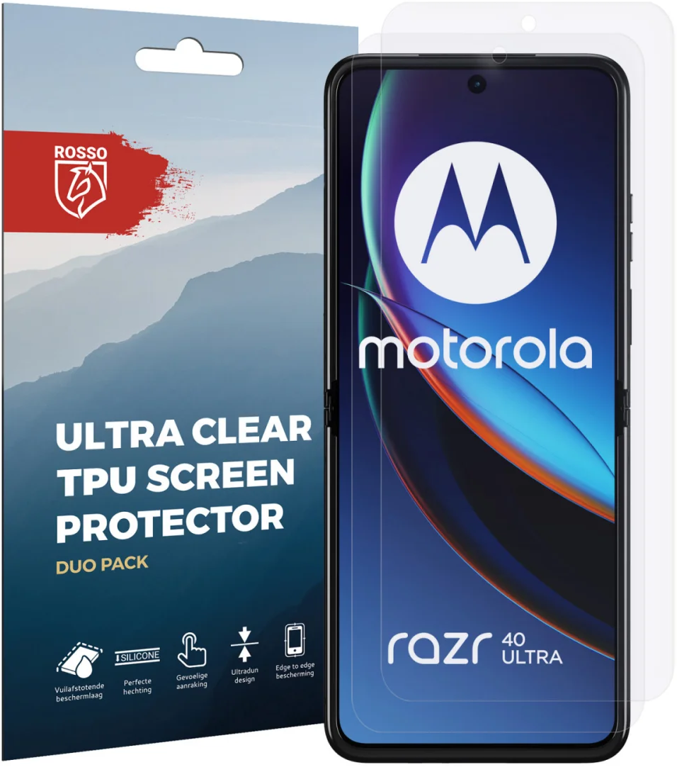 Rosso Ultra Clear Screen Protector - Μεμβράνη Προστασίας Οθόνης - Motorola Razr 40 Ultra - 2 Τεμάχια (8719246409318)