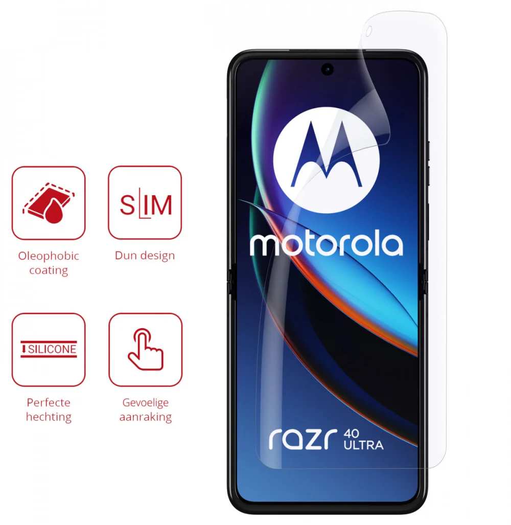 Rosso Ultra Clear Screen Protector - Μεμβράνη Προστασίας Οθόνης - Motorola Razr 40 Ultra - 2 Τεμάχια (8719246409318)