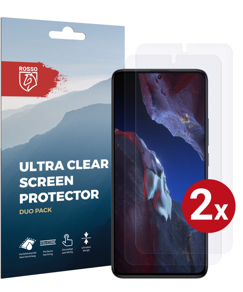 Rosso Ultra Clear Screen Protector - Μεμβράνη Προστασίας Οθόνης - Xiaomi Poco F5 Pro - 2 Τεμάχια (8719246401114)