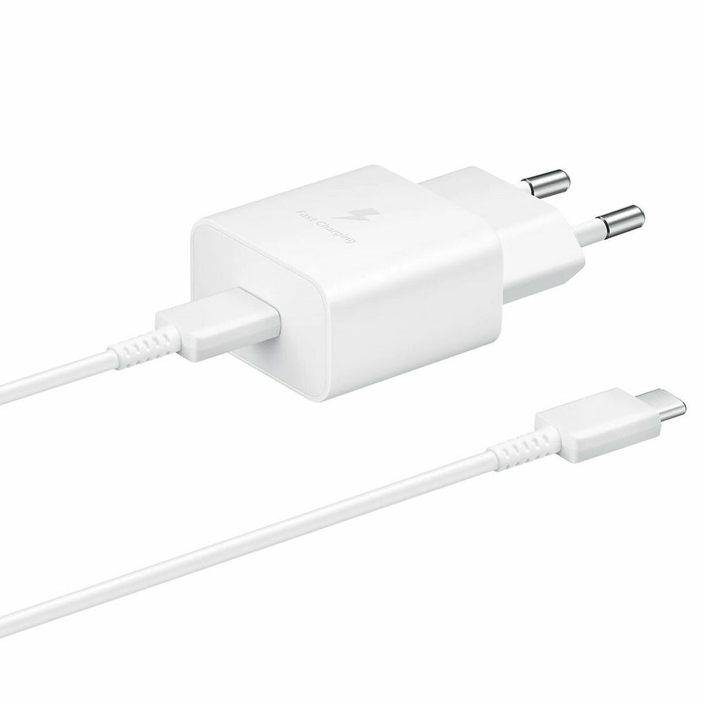 Samsung Fast Travel Charger - Ταχυφορτιστής Ταξιδιού / Αντάπτορας με 1x Type-C και με Καλώδιο Type-C σε Type-C - 15W - 100cm 