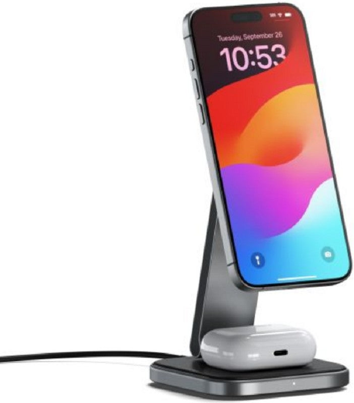 Satechi 2-in-1 Foldable Qi2 Wireless Charging Stand - Μαγνητική Αναδιπλούμενη Βάση Ασύρματης Φόρτισης MagSafe για iPhone 16 /