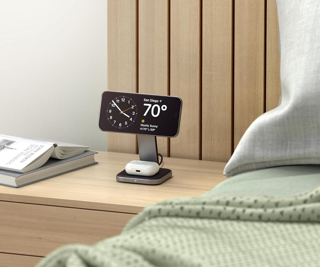 Satechi 2-in-1 Foldable Qi2 Wireless Charging Stand - Μαγνητική Αναδιπλούμενη Βάση Ασύρματης Φόρτισης MagSafe για iPhone 16 /