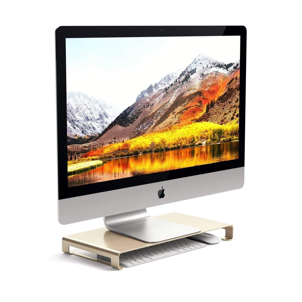 Satechi Slim Aluminum Monitor Stand - Βάση Οθόνης / Laptop - Gold (ST-ASMSG)