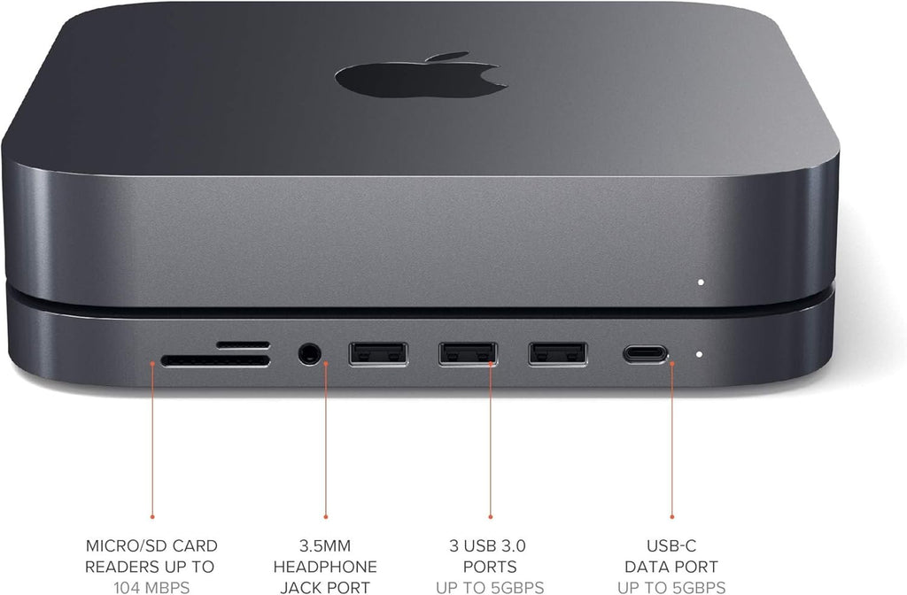 Satechi Stand Hub Βάση Αλουμινίου για Mac Mini 2023 / M1 2020 / 2018 / Mac Studio 2023 / 2022 Με Θύρες 1 x Type-C / 3 x USB-A