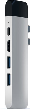 Satechi Type-C Pro Hub Αντάπτορας - Με 1x Type-C / 2x USB-A / 1x 4K HDMI / 1x Ethernet / 1x microSD - Silver  (ST-TCPHES)