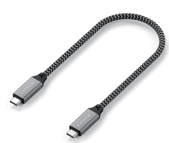 Satechi USB-4 40Gbps - Καλώδιο Φόρτισης και Μεταφοράς Δεδομένων - Type-C σε Type-C - 100W - 25cm (ST-U4C25M)