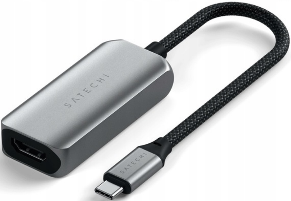 Satechi USB-C To HDMI 2.1 8K Adapter - Αντάπτορας Type-C (male) σε HDMI 2.1 8K (female) - 20cm - Space Grey (ST-AC8KHM)